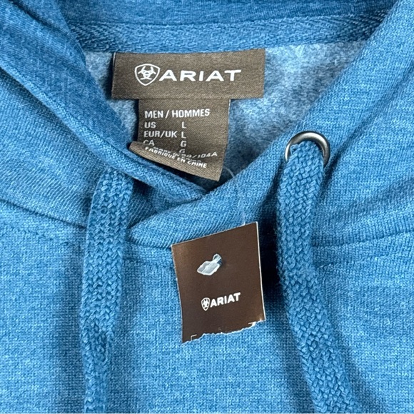 Ariat Men's Blue Hoodie Large - Picture 3 of 8